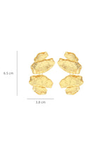 Abstract Textured Metal Earrings - Unique Modern Design for Casual and Formal Wear, Lightweight Statement Jewelry 2