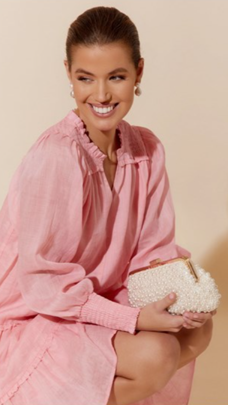 Elegant Faux Pearl Clutch Bag with Removable Chain Strap – Spacious Evening Bag for Special Occasions 1