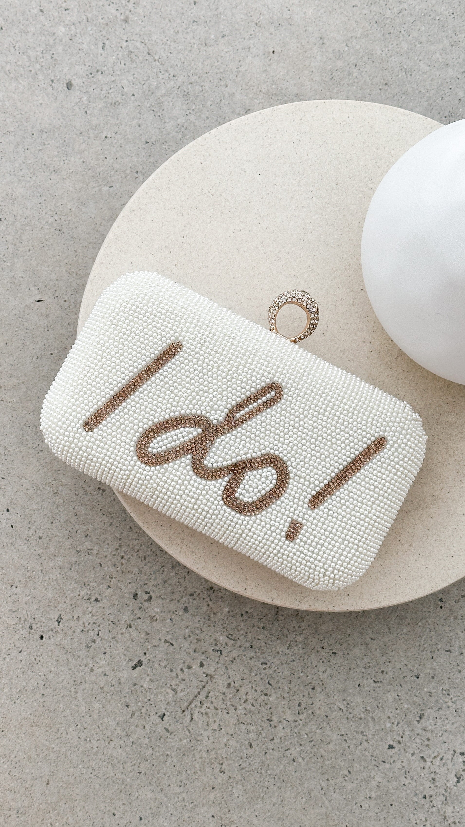 Elegant Gold Clutch Bag with Diamante 'I Do' Design and Removable Chain Strap – Perfect Clutch Purse for Weddings and Special Occasions 1