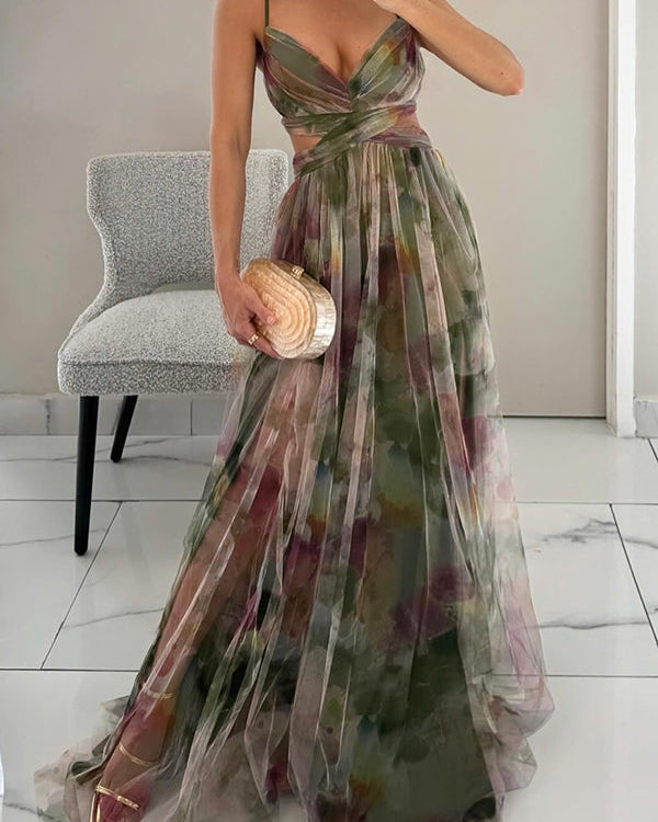 Floral Maxi Dress for Women – Lightweight Summer Dress with Adjustable Back Tie, Perfect for Wedding Guests and Garden Parties 12