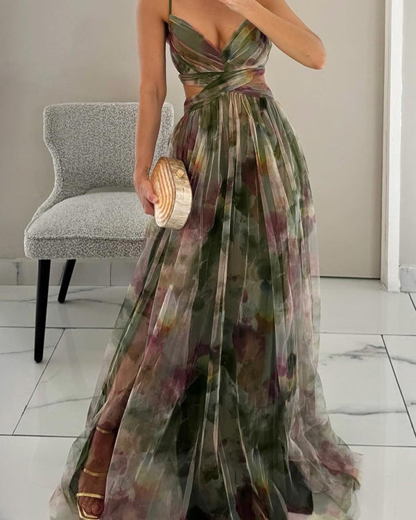 Floral Maxi Dress for Women – Lightweight Summer Dress with Adjustable Back Tie, Perfect for Wedding Guests and Garden Parties 6