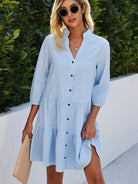 Flowing Checkered Summer Dress for Women – Lightweight Relaxed Fit and Timeless Style 1