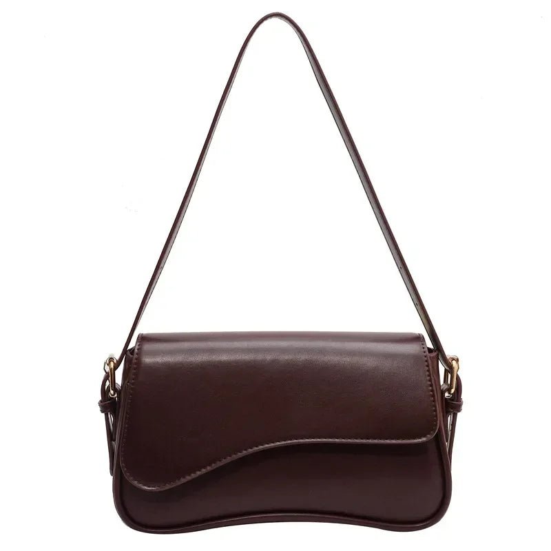 Stylish Black Shoulder Bag for Women in Vintage-Inspired PU Leather with Structured Flap Closure – 16x25x6cm 9