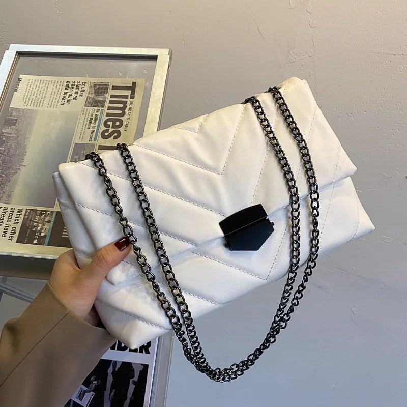 Stylish Crossbody Bag for Women with Chain Strap – Elegant PU Leather Handbag, Compact Size 19x27x8cm 8