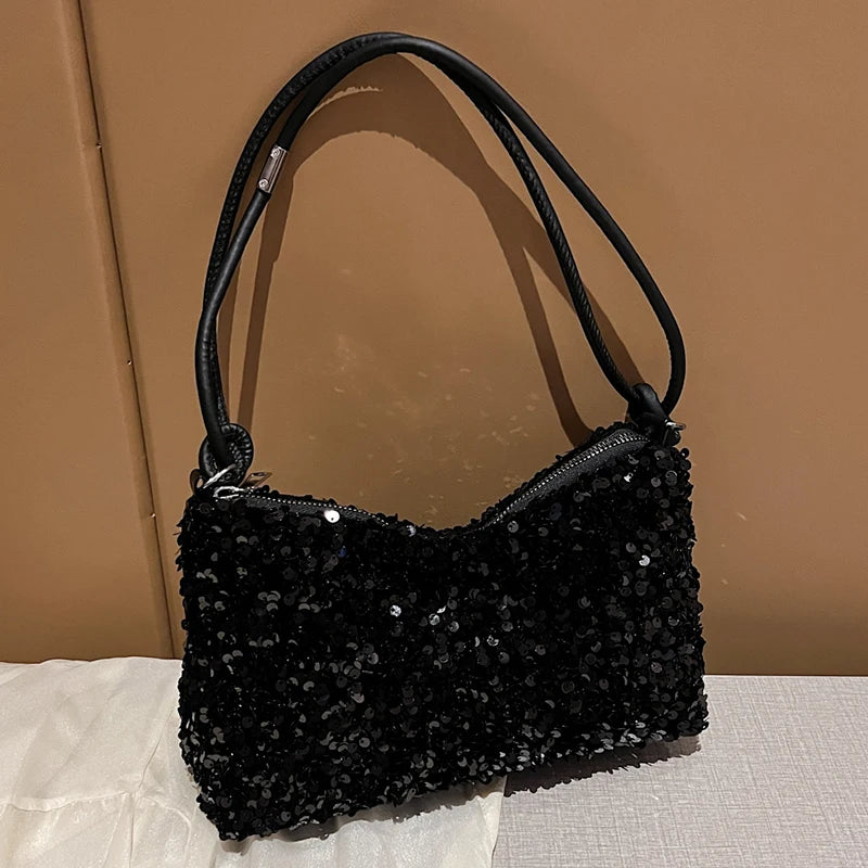 Stylish Sequined Crossbody Handbag for Women – Trendy Korean Design, Adjustable Strap, Spacious Interior, Durable Material 0