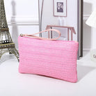 Stylish Straw Woven Clutch Bag for Women with Zipper Closure – Trendy Braided Purse for Casual Outings and Travel 6