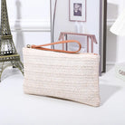 Stylish Straw Woven Clutch Bag for Women with Zipper Closure – Trendy Braided Purse for Casual Outings and Travel 8