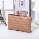 Stylish Straw Woven Clutch Bag for Women with Zipper Closure – Trendy Braided Purse for Casual Outings and Travel 9
