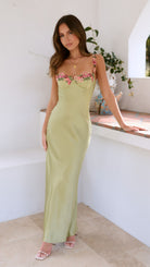 Women's Floral Embroidered Maxi Dress – Elegant Flowing Silhouette for Summer and Formal Occasions 5