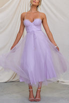 Women's Summer Midi Dress - Lightweight Corset & Tulle Skirt for Elegance 11