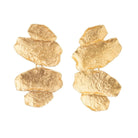 Abstract Textured Metal Earrings - Unique Modern Design for Casual and Formal Wear, Lightweight Statement Jewelry 1