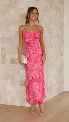 Margo Women's Midi Dress | Floral Print, Adjustable Straps 0