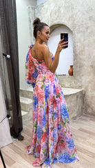One-Shoulder Floral Summer Dress for Women – Flowing and Stylish Design for Elegant Events 1
