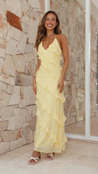 Sienna Women's Maxi Dress | Halter Neck, Comfortable Cotton Blend 0