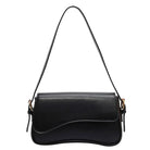 Stylish Black Shoulder Bag for Women in Vintage-Inspired PU Leather with Structured Flap Closure – 16x25x6cm 8