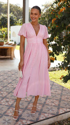 Women's Summer Maxi Dress - Lightweight, Stylish Puff Sleeve Design 4