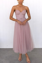 Women's Summer Midi Dress - Lightweight Corset & Tulle Skirt for Elegance 1