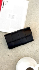 Woven Black Crossbody Bag with Magnetic Closure and Multiple Compartments for Women 4